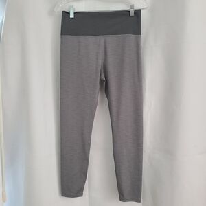 Vuori Womens Sz L Gray High Rise 2 Tone Athletic Workout Lux Rib Studio Leggings
